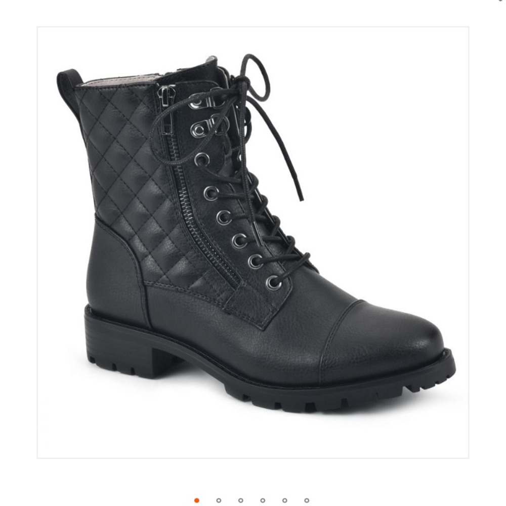 White Mountain - Dashing Black Combat Style Boots